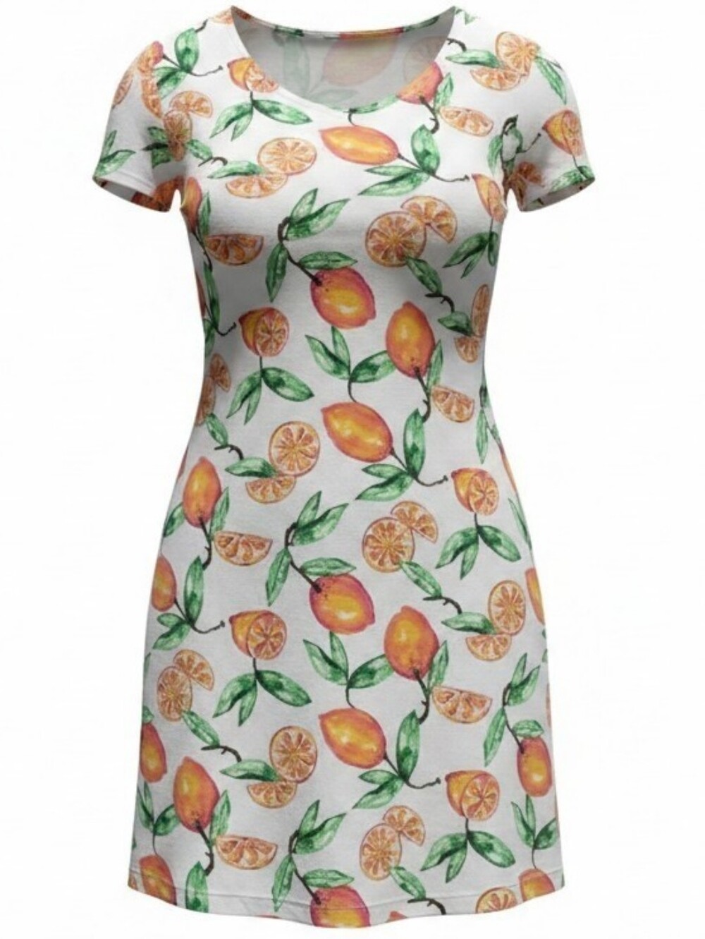 SOMA | Citrus Fruit Print Cool Nights Sleep‎ Dress Stretchy Soft Nightgown | S